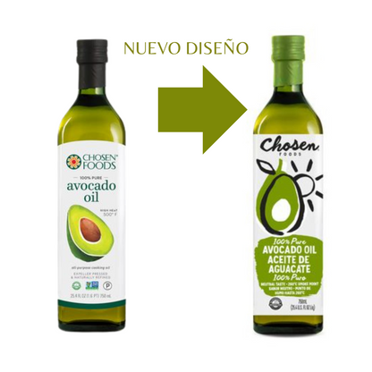 Aceite de Aguacate 100% Puro | Chosen Foods | 750ml