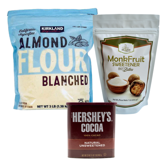 HEBiBOX3 Harina de Almendras Extra Fina (3 Lb.), MonkFruit HEBites (1 Lb.) y Cocoa en Polvo HERSHEY´S (23 Oz.)